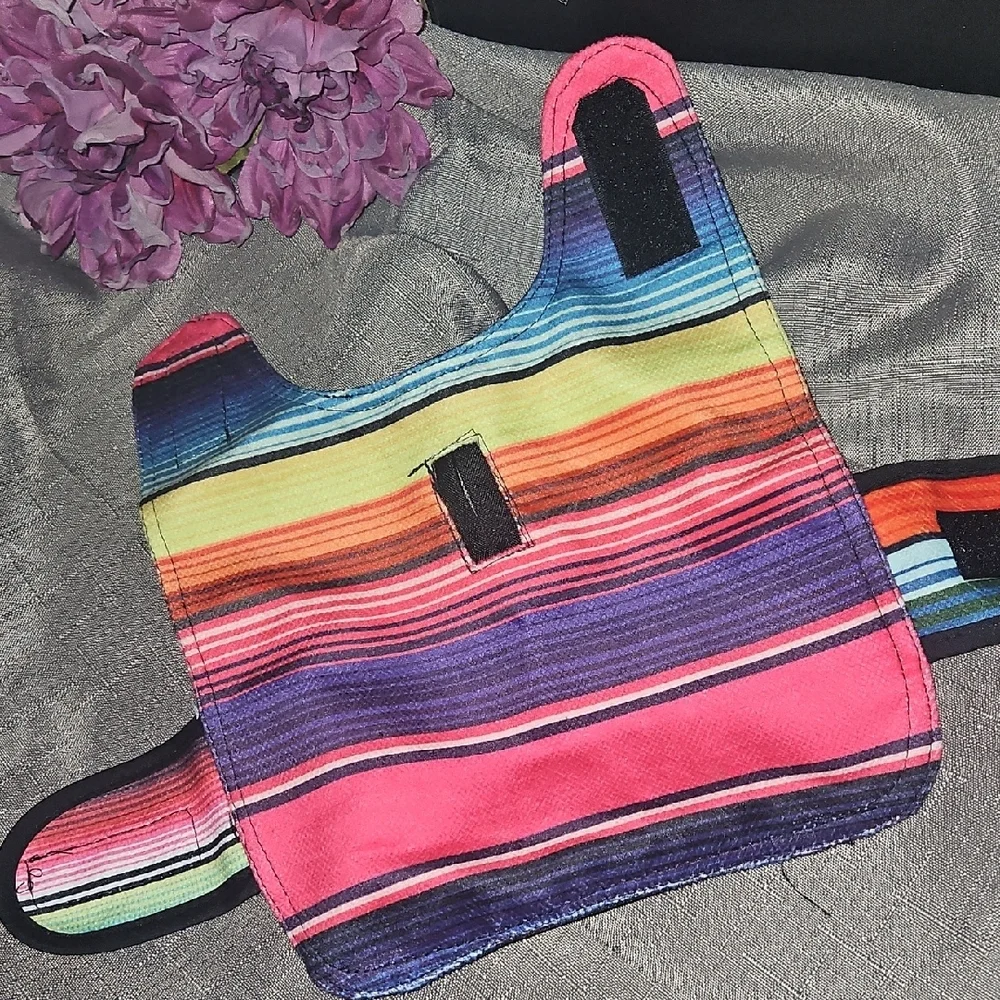 NIB Colorful Striped Dog Jacket Small